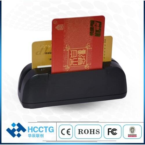 Track 1/2/3 ISO7816 IC Chip Magnetic Smart RFID Card Reader HCC-790U