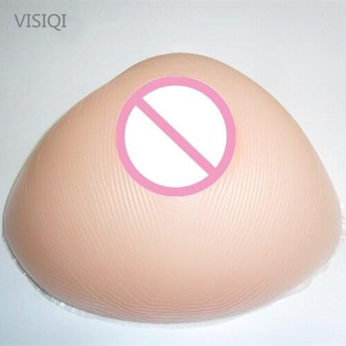 VISIQI 2.8 Kg/pair 100% medical silicone Triangle fake boobs Silicone big breast forms