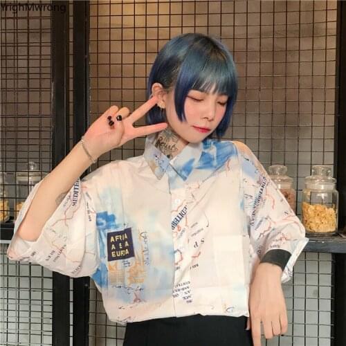 Женские рубашки с коротким рукавом YrightMwrong China At AliExpress