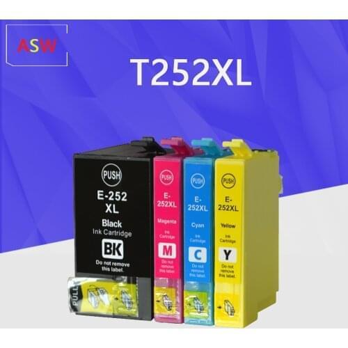 Refillable Ink Cartridge 252XL 252 XL Replace for Epson T252 T252XL Workforce WF-3620 WF-3640 WF-7610 WF-7110 Printer