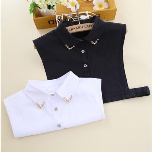 Women Fake Collar Shirt False Collar Detachable Collar Blouse Top Removable Half Shirt Formal Neckwear Faux Col Tie