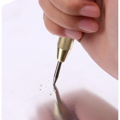 1PC 13CM Tool Drill Bit Automatic Center Pin Punch Spring Loaded Marking Starting Holes Tool Wood Press Dent Marker