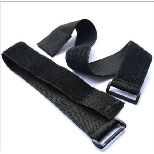 1pc 5cm*50cm Elastic Hook and Loop cable ties with buckle Hook loop straps belt Black fastener tape for luggage