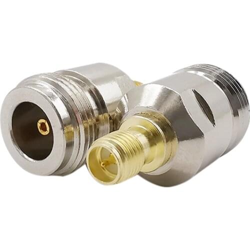 1Pcs N Female to RP SMA Female Jack RF Coaxial Adapter Straight Converter Connector for Wireless Router Antennas