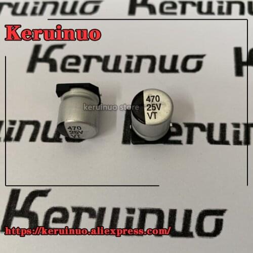10PCS capacitor 25V470UF 10*10.5mm SMD aluminum electrolytic capacitor 470uf 25v