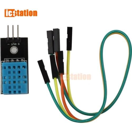 10pcs Digital temperature and humidity sensor DHT11 LED modules electronic building blocks with Dupont wire