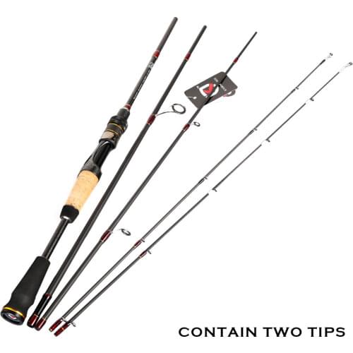 Fuji 4Section Travel Spinning Rod Casting Lure Fishing Rod 1.87m L Power Action Baitcasting Stream Tackle Trout Carbon Fiber Rod