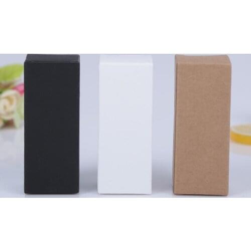 50pcs 10ml/20ml/30ml/50ml/100ml White Black Kraft Paper packaging Box Dropper Bottle Cosmetics Party Gift cardboard Boxes tubes