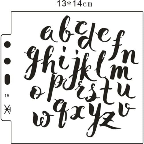 50PCS wholesale Letters reel scrapbook stencils spray plastic mold shield DIY cake hollow Embellishment printing lace ruler