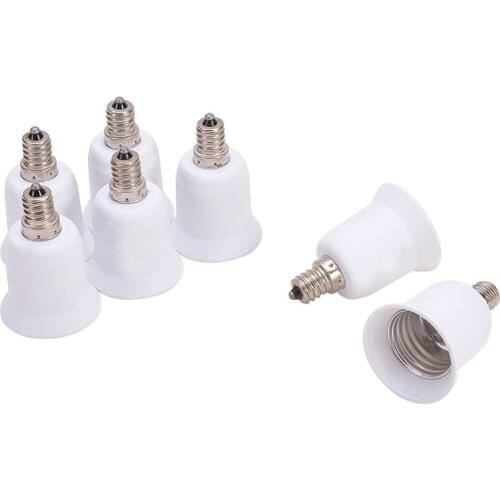 Othmro 7/10pcs E12 To E26/E27 Lamp Holder Converter Adapter PBT Commutator White Lights Socket Bulb Light Accessories