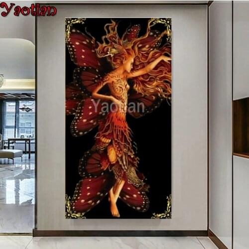 Diamond Painting Fantasy Butterfly Fairy Cross Stitch Full Drill Square 5D DIY Diamond Embroidery Bead Needlework Handmade Hobby