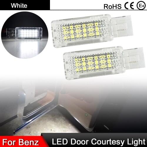 2Pcs For Benz R171 R199 W203 W209 W176 W246 C117 X156 Maybach W240 Viano W639 White LED Courtesy Footwell Under Door Light