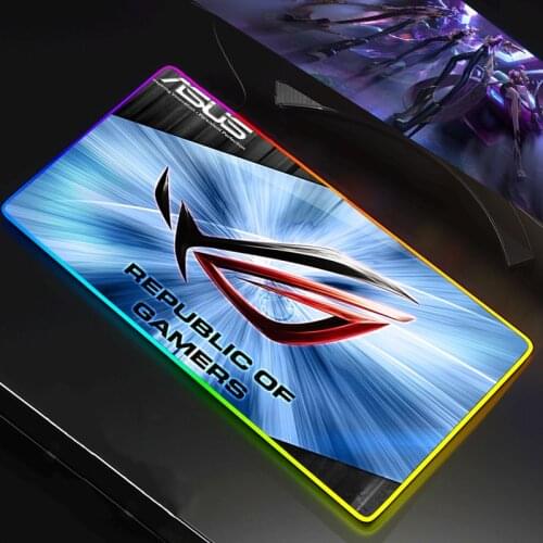 Rgb Asus Rog Large RGB Mouse Pad Xxl Gaming Mousepad LED Mause Pad Gamer Mouse Carpet Big Mause Pad PC Desk Pad Mat with Backlit