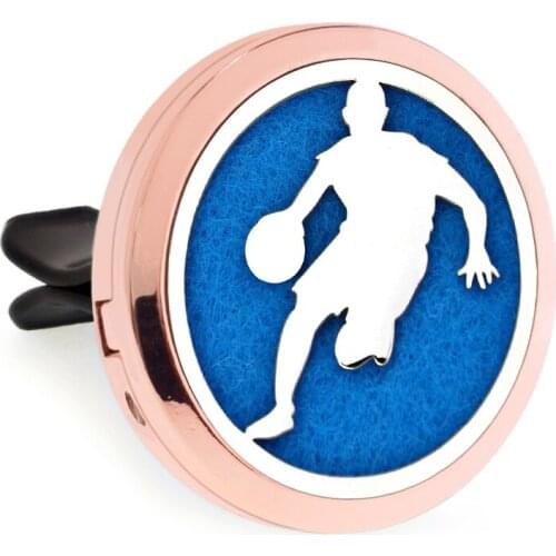 Black gun rose gold gold Diffuser locket Car vent clip Aromatherapy Essential Oil perfume locket Magnetic 10Pad color random