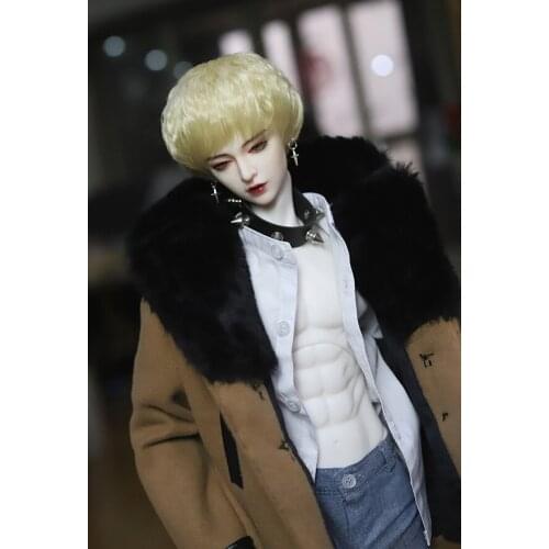 D01-P515 children handmade toy 1/3 1/4 Doll clothes BJD/SD doll Accessories doll wig golden teenager short hair 1pcs