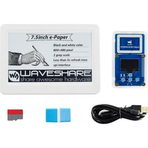 7.5inch NFC-Powered e-Paper Evaluation Kit, Wireless Powering & Data Transfer