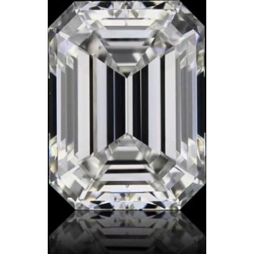Emerald cut Loose Moissanite 2 carat GH Color VVS1 Excellent loose moissanite Bead for Jewelry Making high quality