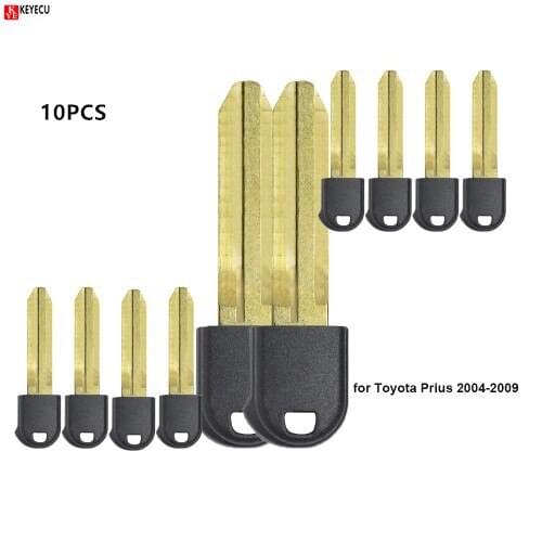 Keyecu 10PCS New Remote Key Emergency Insert Blade Uncut for Toyota Prius 2004 2005 2006 2007 2008 2009