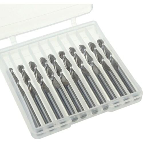 10pcs 1/8'' Shank Carbide End Mill 2 Flute Ball Nose CNC Milling Cutter Tool Set For Power Tool
