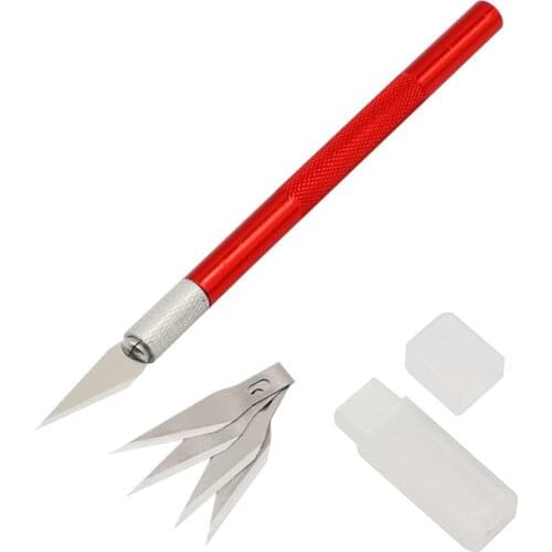 Metal Handle Scalpel toughness Blades Knife Wood Paper Cutter Craft Pen Knives Engraving Knife for iphone samsung DIY Hand Tools