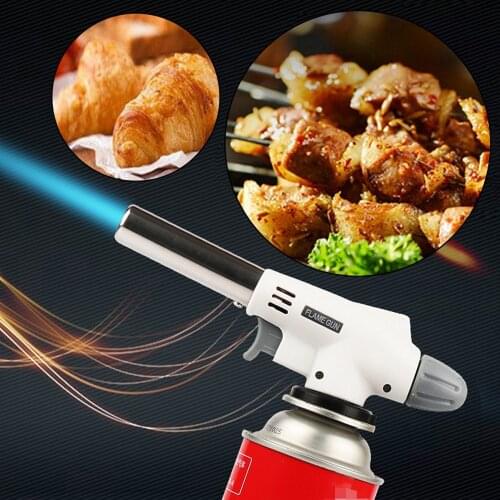 Portable Metal Flame Gun Welding Gas Torch Heating Ignition Camping Cooking Butane AutoIgnition Welding Torch Gas Burner