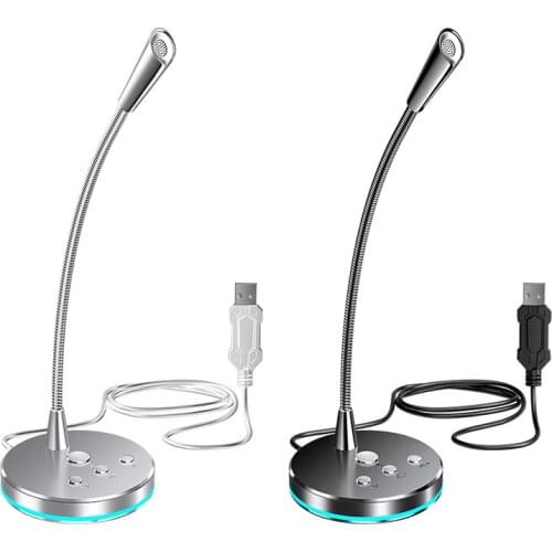 USB/3.5mm Mini Microphone For Desktop Studio Office Speech Speakers Professional Audio Wired Microphones For PC Loudspeaker