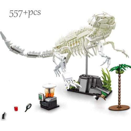 New Jurassic World Park Dinosaur Fossils Building Blocks Sets Bricks Compatible With Lepining Model Children Toys Gifts