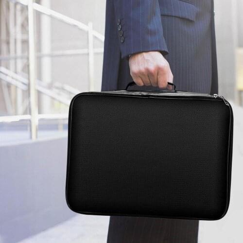 Fireproof & Waterproof Document Envelope File Bag Cash Pouch Valuables Money Bag Anti-Signal Bag For Home Office Portable