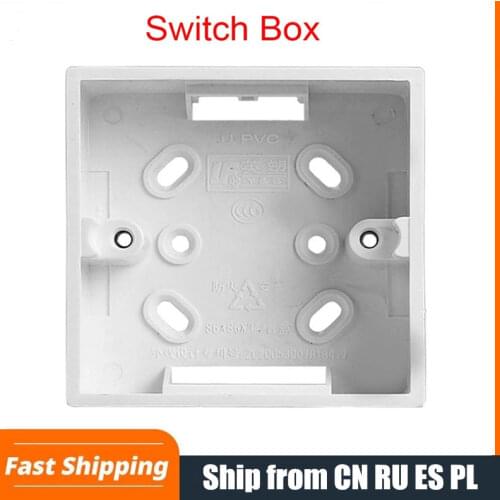 Surface Mounted Switch Box PVC Flame Retardant 86 Single Socket mounting box Panel Base Junction Box