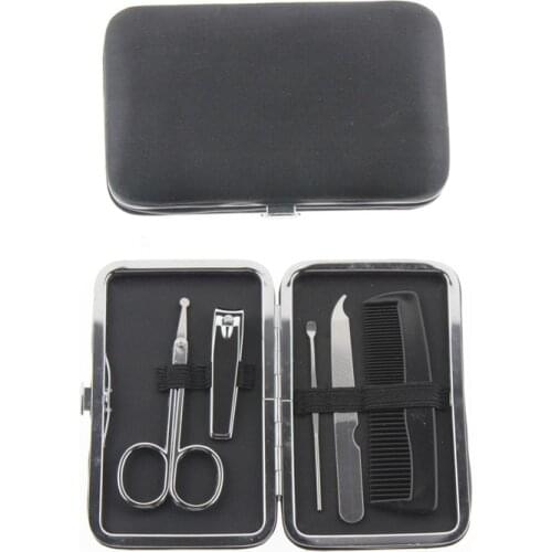 Men Women Gift Travel Professional Manicure Set Grooming Kit Include Nail Clipper File Scissor Hair Comb Ear Pick Cleaner