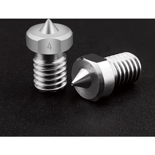 Aibecy 3pcs V5 V6 TC4 Titanium Alloy Nozzles 0.2/0.3/0.4/0.5mm Optional M6 Thread Extruder Nozzle 3D Printer Parts