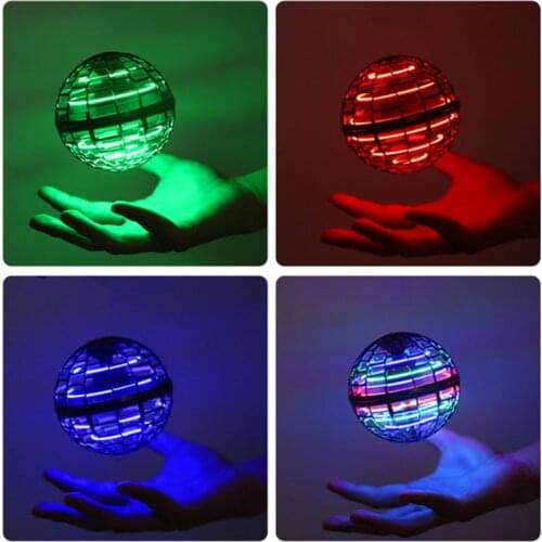 Modern Creative Night Lights Mini Flying UFO Ball Led Light Kids Hand Induction Drone Flight Gyro Rotating Floating Toy Lighting