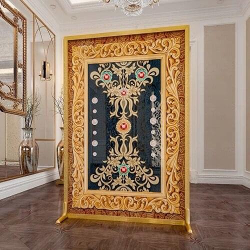 Light Luxury Stainless Steel Screen Customization, Art Screen Partition, Living Room Entrance Hall Decoration SUS 304