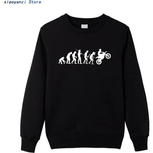 Motorbike Evolution Motorcycle sweatshirts Funny Printed Ape Evolution Motor pullovers Men sportswear Cotton Men hoodies OT-084
