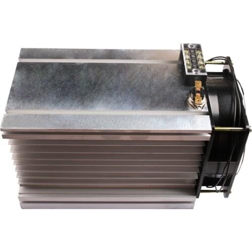 100-120A three phase solid state relay aluminum heat sink Y-200 ssr heatsink with fan and thermal switch new