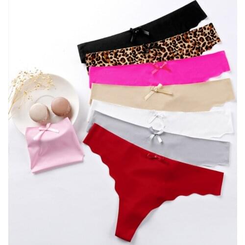 Panties for women sexy underwear womens briefs seamless thong women sexy solid color low waist bikini panties