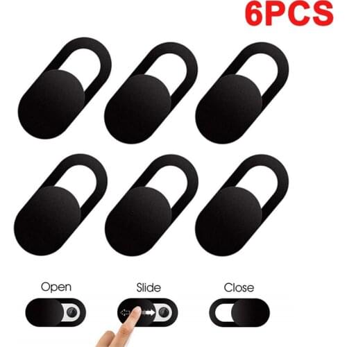 6/1PCS Universal WebCam Cover Shutter Magnet Slider Plastic Camera Cover For Web Laptop iPad PC Macbook Tablet Privacy Sticker