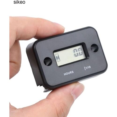 Waterproof LCD Display Digital Hour Meter Inductive timer for Bike Motorcycle ATV Snowmobile Marine Engine
