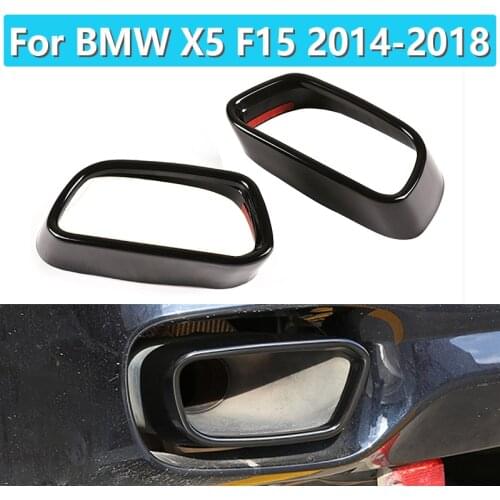 Stainless Steel For BMW X5 F15 2014-2018,X6 F16 2015-2018,Car Tail Muffler Exhaust Pipe Output Cover Parts(for M Sports Version)