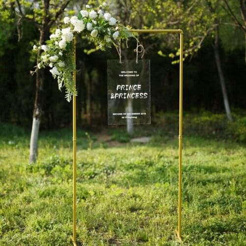 Gold Mori Rural Outdoor Wedding Decoration Artificial flower arrangement Square wedding Arch backdrop Stage Flower Stand