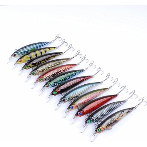 1pcs/lot Fishing Lure 3D Eyes Floating Minnow Aritificial Laser Wobblers 11cm 13.4g Crankbait Hard Plastic Fishing Tackle Pesca