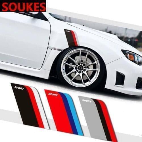2pcs Car Eyebrow Wheel Tire Fender Sport Sticker For Toyota Corolla Avensis RAV4 Yaris Auris Hilux Prius verso MG 3 ZR Buick