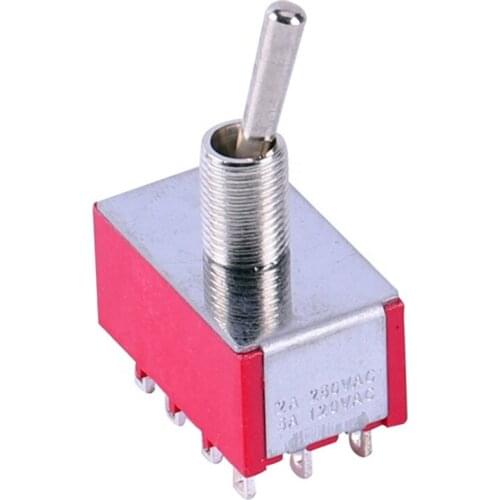 3PCS MINI MTS-403 4PDT 12PIN ON-OFF-ON Miniature toggle switch power switches 6A/125V 2A/250V