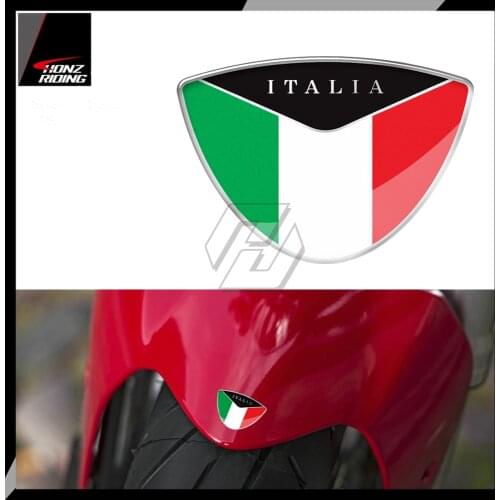 For Ducati Monster Aprilia Vespa Sprint GTS GTV LX Etc 3D Motorcycle Tank Decal Italy Flag Sticker