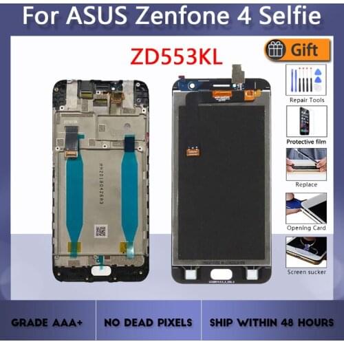 5.5 For ASUS Zenfone 4 Selfie ZD553KL X00LD LCD Display Panel Touch Screen Digitizer Frame White Black