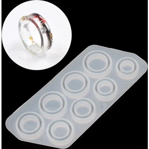 8Pcs Assorted Sizes Ring Silicone Mold Jewelry Resin Casting Mold US Size 5-12