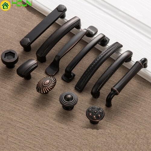 American Style Furniture Knobs Cabinet Handles Simple Kitchen Handles Wardrobe Drawer Pulls
