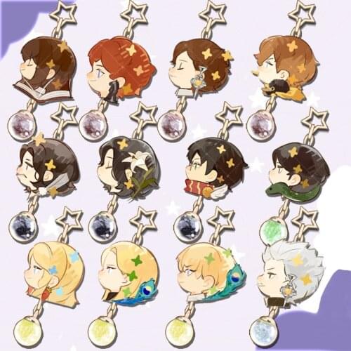 Ron Weasley Hermione Granger Keychain Cute Acrylic Key Chain Pendant Anime Keychain Accessories Cartoon keychain for gif