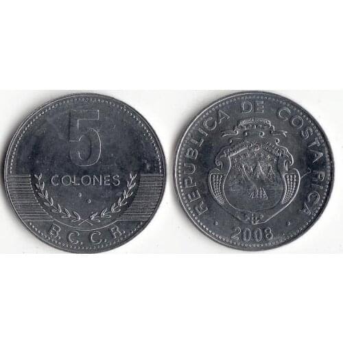 Costa Rica 5 Colon America Coins Decor New Original Coin UNC Commemorative Edition 100% Real