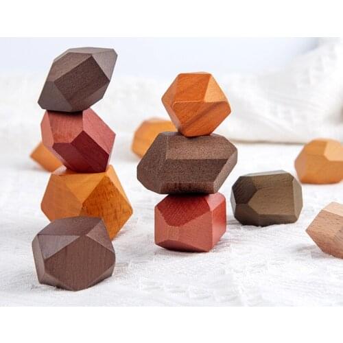 Wooden Stacker Beech Jenga Early Learning Educational Childrens Toy Rock Jenga Pendulum